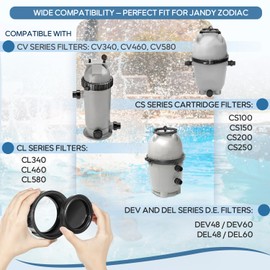 ZEZHIMI Replacement R0523000 Drain Cap Assembly 2‑Pack – Compatible with Zodiac Jandy DEV/DEL/CV/CL/CS Series Pool & Spa Filters – Includes O‑Ring & Threaded Nut