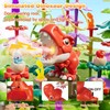 ROSEORGUN DIY Dinosaur World Flower Pretend Garden Building Blocks Stacking