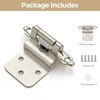 4 Pack 2 Pair Brushed Nickel Cabinet Hinges - 3/8