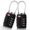2 x TSA Luggage Locks, 4 Digit Suitcase Lock Combination