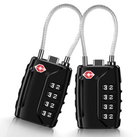 2 x TSA Luggage Locks, 4 Digit Suitcase Lock Combination Lock Padlock, TSA Lock with Combination Code for Suitcase, Luggage Bag, Locker