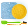 Lick Mat, Lick Bowl, Spatula and Cleaning Brush for Dogs