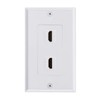 TENINYU Dual HDMI Wall Plate, HDMI Socket Plug Insert Jack