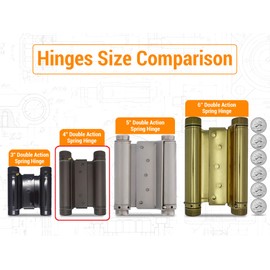 4" Double Action Spring Hinge Saloon Door Hinge | Cafe Doors, Door Hinge for in & Out Doorway Swing, Commercial Grade Double Swing Hinge, Heavy Duty Door Hinge- Swinging Cafe Doors (ORB, Qty-1)