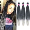 MEZIRU 3Pcs/Packs Ombre Braiding Hair Pre Stretched 20 Inch Yaki