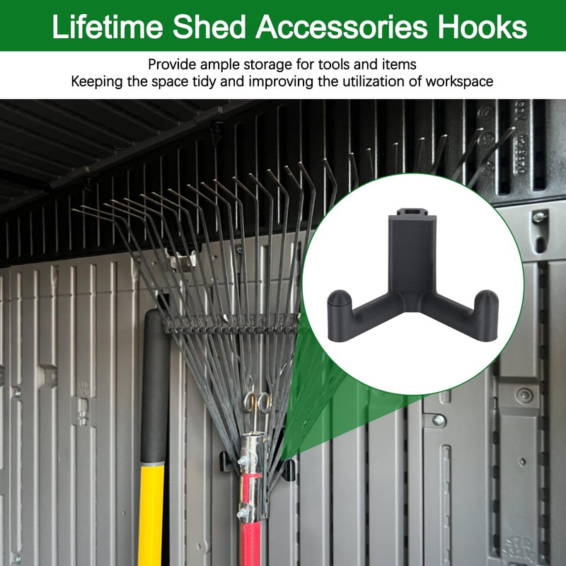 GYQ 3Pack Tool Hook for Lifetime Shed Accessories Shed Storage