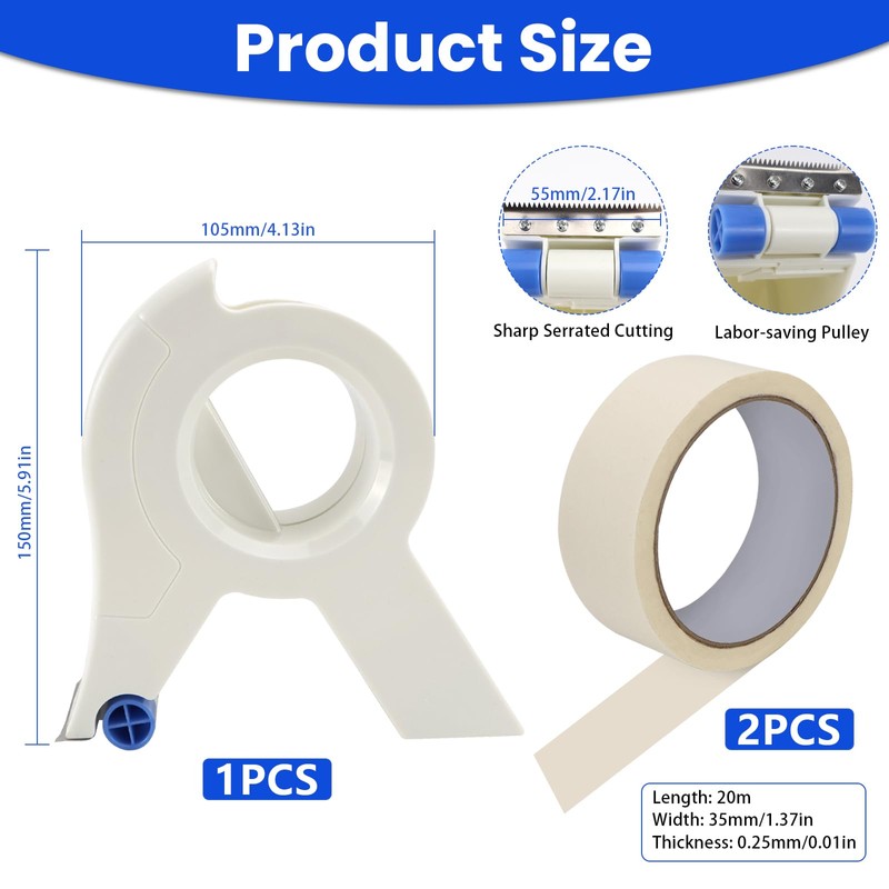 Masking Master Masking Film Tape Tool, Pre-Assembled Painter's Tape Applicator,