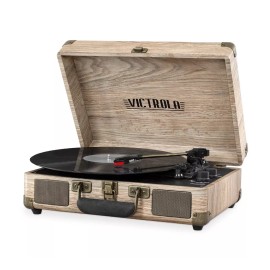 Victrola Vintage 3-Speed Bluetooth Portable Suitcase Record Player with Built...