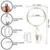 Curtain Rings and Hooks Clip,25mm Inside Diameter,Complete Set with Curtain