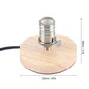 E26/E27 Table Lamp Holder Household Retro Wooden Lamp Base with