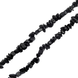 450PCS Obsidian Natural Irregular Chip Stone Beads 5-8mm Gemstones Crystal Loose Bead for Jewelry Making Bracelet Necklace DIY Craft Finding