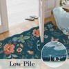 Lahome Floral Washable Rugs for Bedroom, 4X6 Area Rug Ultra-Thin