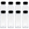 MYYZMY 8 Pcs 8 Ounce Plastic Juice Bottles, Reusable Bulk