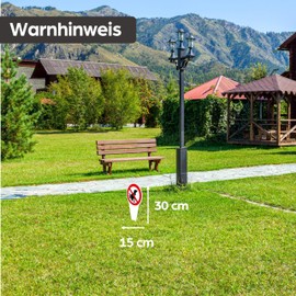 SL group - 3 "Kein Hundeklo" Sign 30 x 15 cm Aluminium Dibond (Aluminium) - Sign No Dog Toilet - Pimples & Poop Forbidden for Dogs - Dog Prohibition Signs Weatherproof UV Protection