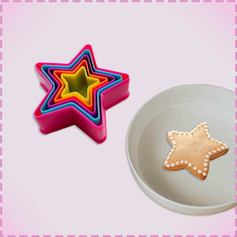 Cookie Cutter Set - 5 PCS Premium Star Shaped Cookie