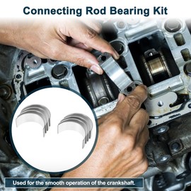 X AUTOHAUX Connecting Rod Bearing Set No.11247586035 for Mini Countryman R60 2011-2016 Engine Rod Bearing Kit Metal Silver Tone 8 Pcs