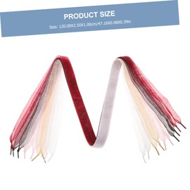 Yardenfun 5 Pcs Chiffon Ribbon Shoe Laces for Sneakers Colorful Flat for Casual and Athletic Shoes and Stylish Colored Shoe Strings