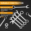 Speedwox 20-Piece Mini Combination Wrench Set, High Carbon Steel, Silv