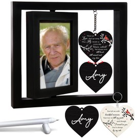 Father's Day Gift Rotating 4x6 Picture Frame Sympathy Gifts Loss of Loved One Mom Dad Grandma Husband Auntie Friend Those We Love Keepsake Table Remembrance Funeral Decor In Memory Idea Gift HR3-B