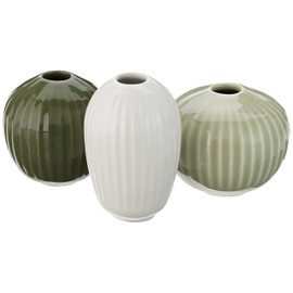 Kähler Miniature Vases Set of 3 Hammershøi Stoneware for Flowers, Pink