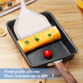 Armrouns Silicone Wide Pancake Spatula Turner, Heat Resistant flipper Spatulas for Cooking, Pancake, Pizza, Omelet.