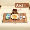 GHKINMAL Couch Cup Holder Tray, Acacia Wood Couch Armrest Table