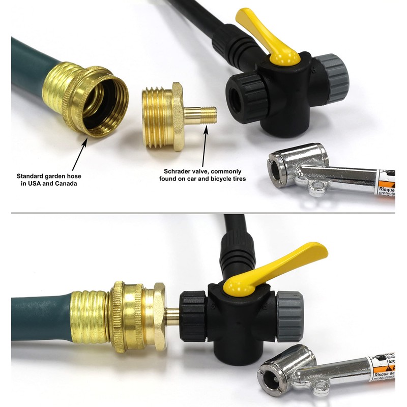 Vibrant Yard Co. LLC Tire Inflation Schrader Valve to Male