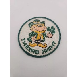 Unbranded Think Green Vintage Leprechaun 3" Patch