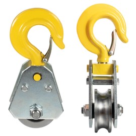 SHINICO 3Ton Pulley Hook Heavy Duty Pulley Lifting Block Hoist with Hook for 5/8" Wire Rope Snatch Block 2Pack