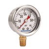MEASUREMAN 1-1/2" Dial Size, Glycerin Filled Fuel Pressure Gauge, 304