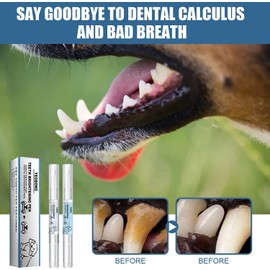 TIBLACK Pet Dog/Cat Teeth Cleaning Pen for Dental Care,Pet Teeth Whitening Pen ToolDog Tartar Dental Stone Cleaning 5ML