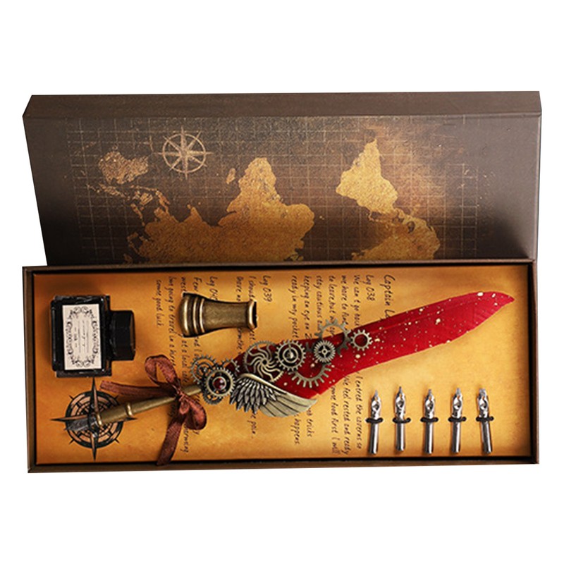 Quill Pen and Ink Set Vintage Elegant Style Smoothly Writing