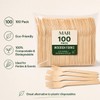 MAR Wooden Forks 100 Pack Disposable Cutlery Compostable for Parties