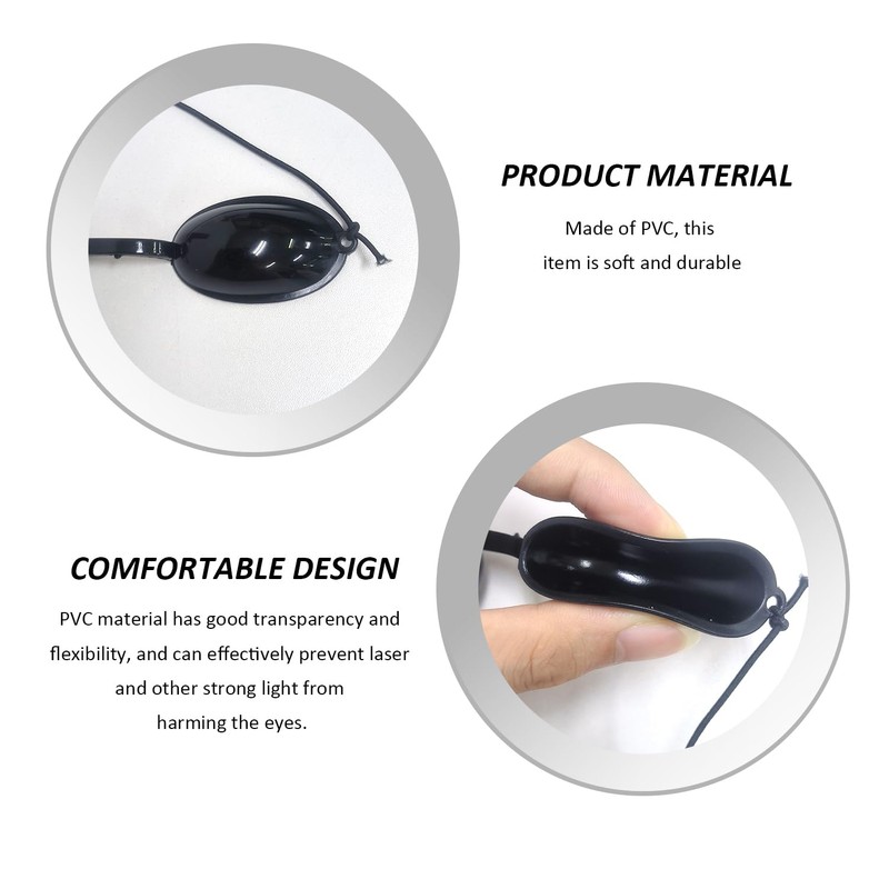 IDNVFY 3 Pairs Black Safety Glasses, Light Blocking Protective Mask,