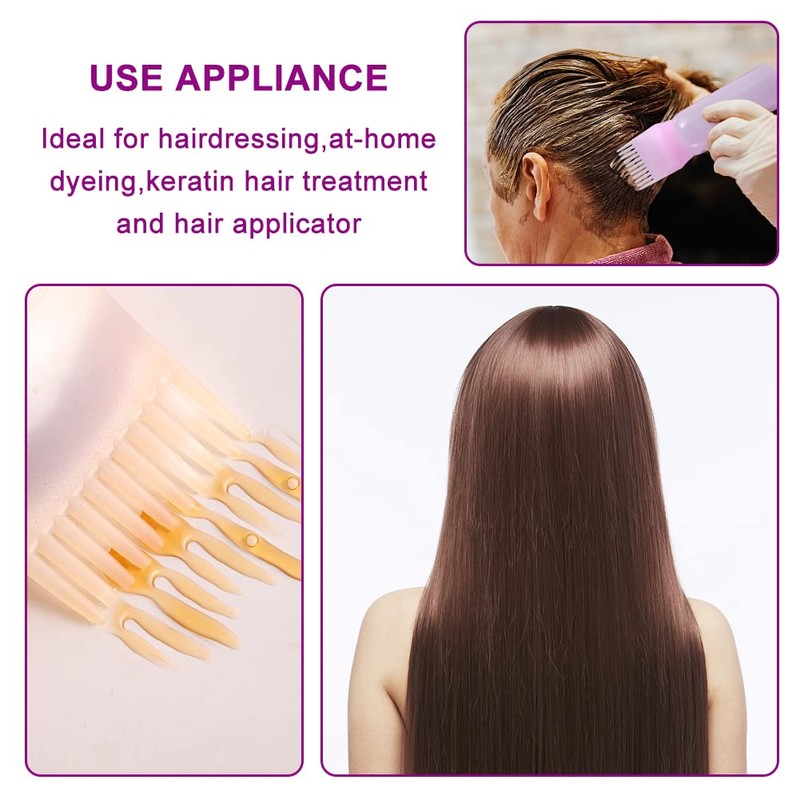 Abnaok Root Comb Applicator Bottle, 6 Ounce Applicator Bottle for