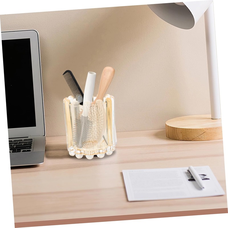 WOONEKY Thickened Glass Beauty Brush Storage Bucket Makeup Brush Holder