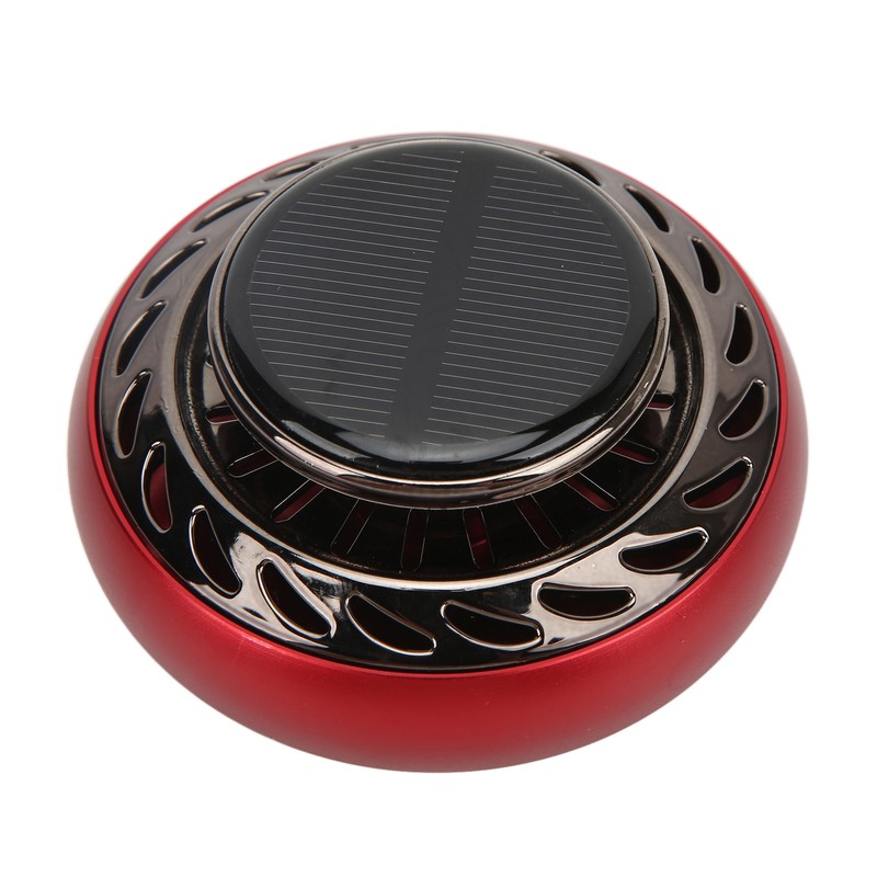 Car Air Freshener Solar Energy Rotating Aromatherapy Diffuser Interior DecorationRed