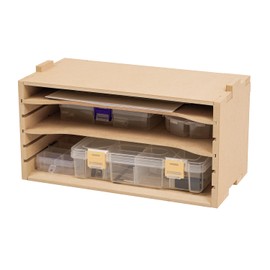 Bucasso Wooden Mold Making Tools Storage Box, Model Paint Organizer with MDF Material, Model Kit Tool Organizer Rack, Paint Rack, Brush/Tool Holder Suitable for Tamiya and Gundam Tools, GK5