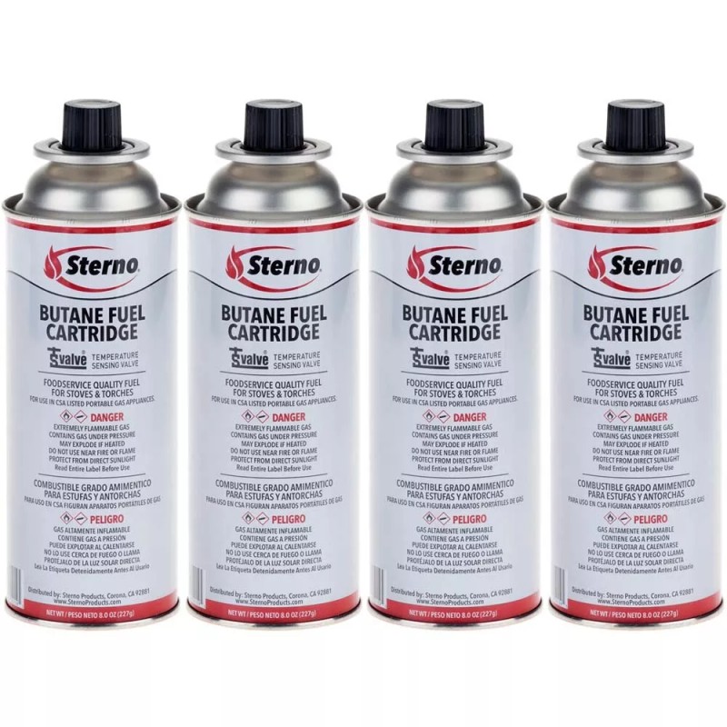 Sterno Butane Fuel Cartridge for Appliances & Stoves, 8oz -