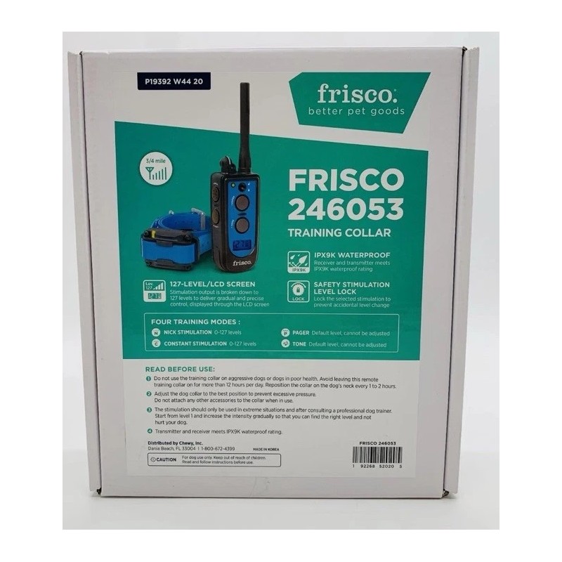 Frisco 246053 Trainer Dog Collar Waterproof & Rechargeable SEALED