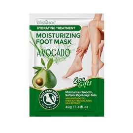 CRISTALBOX Moisturizing Foot Mask,Hydrating Foot Masks for Dry,Cracked Feet, Dry Skin Moisturizer for Soft and Smooth Touch Feet for Women Men (AVOCADO)