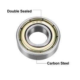sourcing map Pack of 4 Deep Groove Ball Bearings 699Z Double Shield 9 mm x 20 mm x 6 mm Ball Bearings Carbon Steel