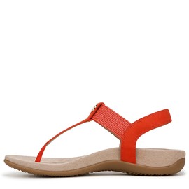 VIONIC Women's Brea Sandal, Cherry Tomato Nubuck, 11 Wide