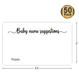 FARHTINANFX 50 Baby Name Suggestion Cards for Baby Shower Games, Baby Showers Gender Reveal Game Cards, Baby Name Cards, Baby Shower Party Decor (3.5" x 2")