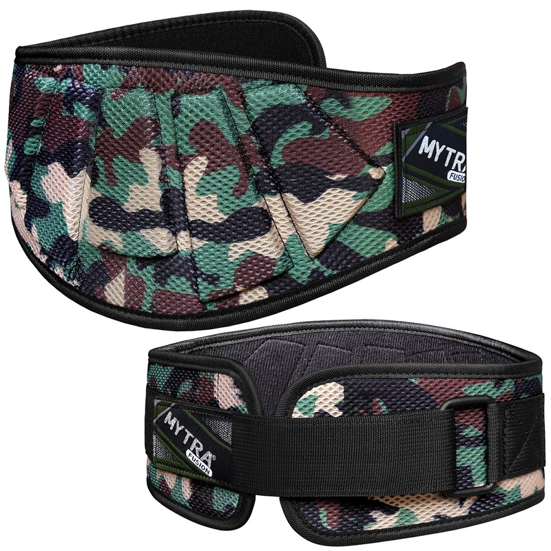 Mytra Fusion Ultra Sleek Camo Fitness Weight Lifting Belt for