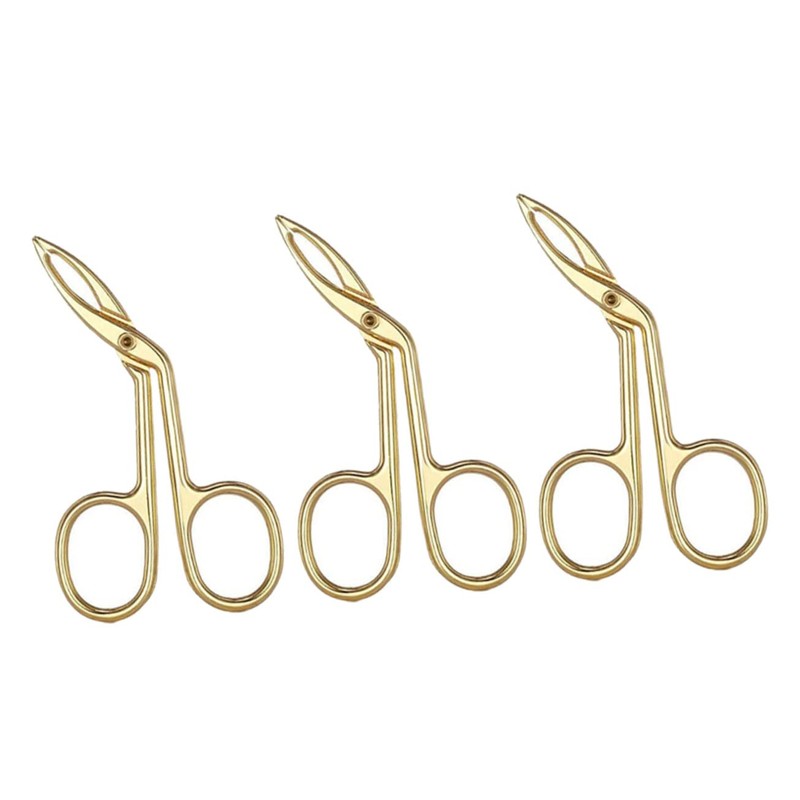 BIUDECO 3pcs Professional Eyebrow Tweezers Comfortable Grip Stainless Steel Kit