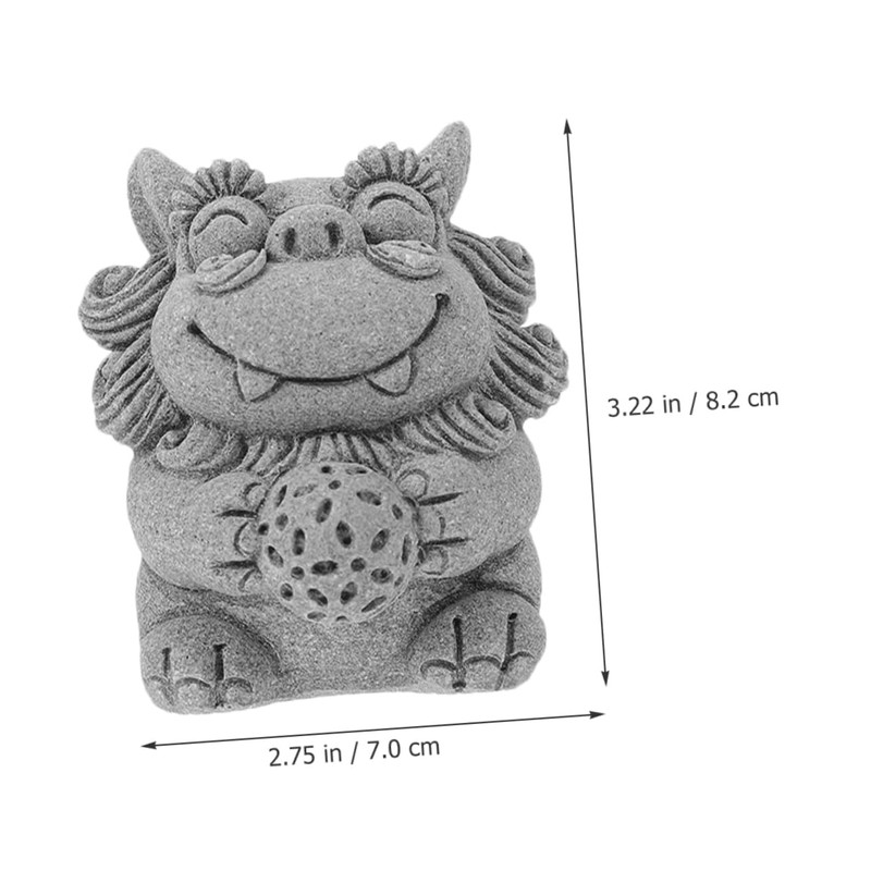 Sosoport 2pcs Mini Lion Statues Decorative Lion Figurine for Home