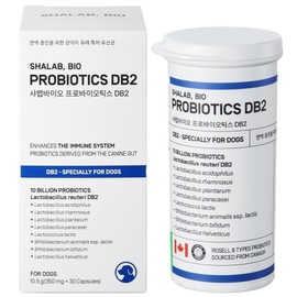 Sharab Bio Dog Lactobacillus Immune Probiotics DB2 Nutrient 1.0 30 Capsules, 30 Servings, Intestinal Health Lactobacillus, 1 Piece / 샤랩바이오 강아지 유산균 면역 프로바이오틱스 DB2 영양제 1.0 30캡슐, 30회분, 장건강유산균, 1개