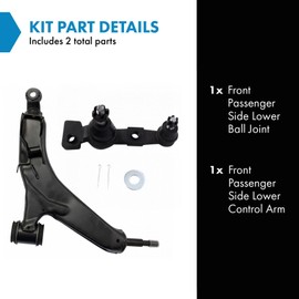 TRQ Front Right Lower Control Arm with Ball Joint Passenger Side Compatible with 2006 Lexus GS300 2007-2011 GS350 2006-2007 GS430 GS450h 2008-2011 GS460 2009-2015 IS250 IS350