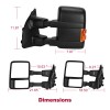 LEDKINGDOMUS Driver Side Power Heated Tow Mirror For 08-16 Ford